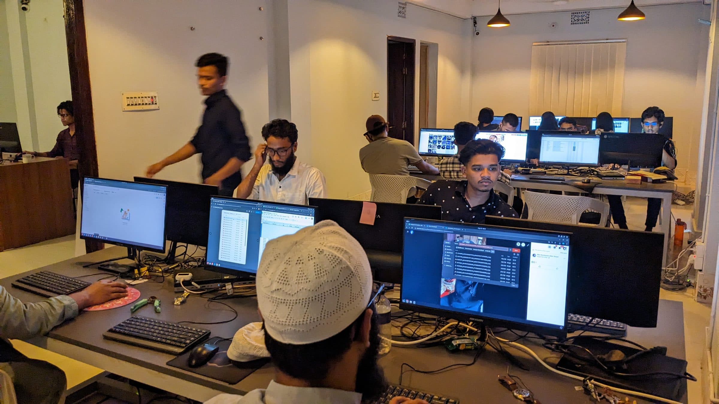 Annotators at work in the Intellisane AI production office
