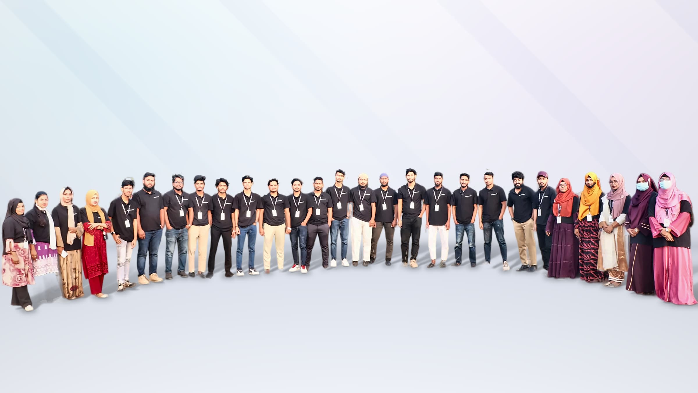 The Intellisane AI team standing together in a line