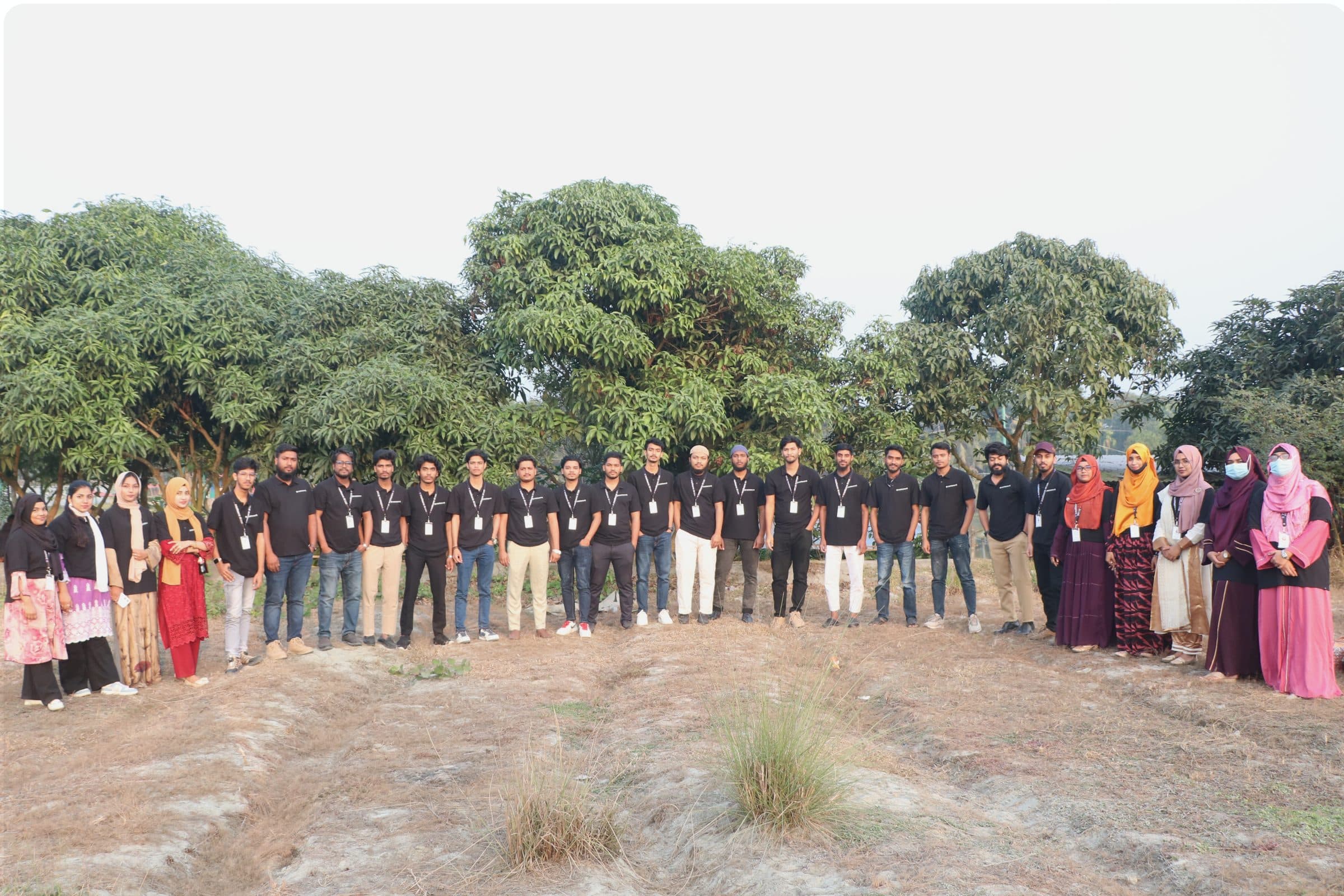 The Intellisane AI team gathered outdoors for a group photo