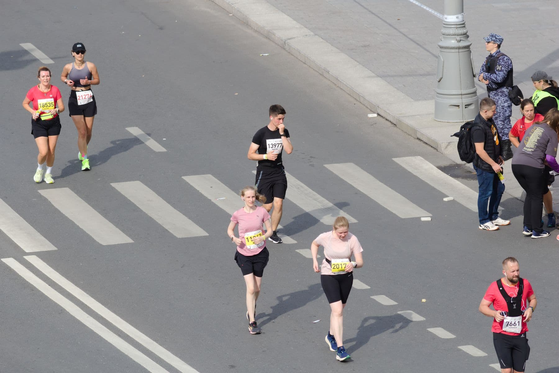 Runners during a city marathon